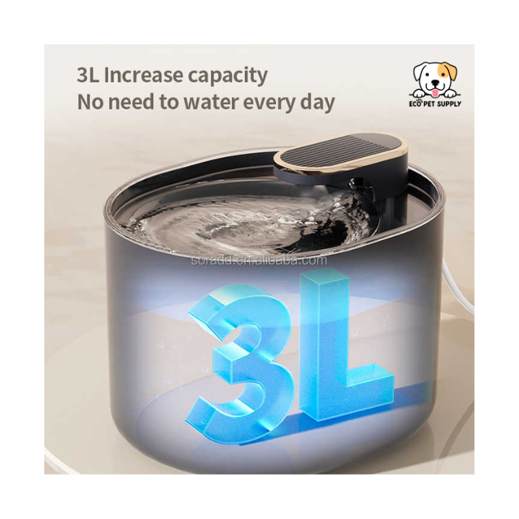 EcoPet Supplies 2025 Large Capacity Smart Pet Water Fountain – Automatic Recirculating Drinking Fountain for Dogs and Cats