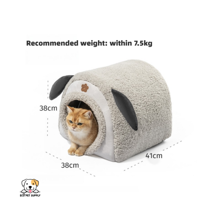 EcoPet Supplies 2025 Luxury Winter Warm Dog Bed with Non-Slip Bottom and Cozy Plush Interior for Small and Large Pets
