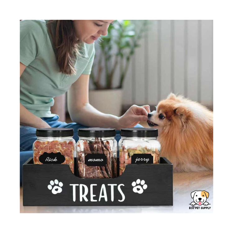 EcoPet Supplies 2025 Elegant Wooden Dog Treat Box – Stylish Storage for Fresh & Tasty Treats!