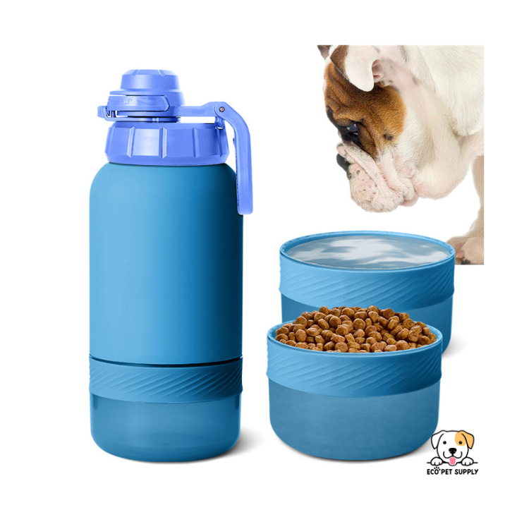 EcoPet Supplies 2025 Newest Dog Travel Water Bottle – Portable Leak-Proof Pet Water Dispenser with Foldable Bowl