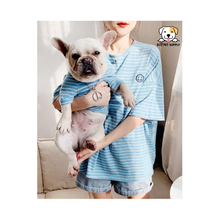 EcoPet Supplies 2025 Dog Summer T-Shirt Family Matching Outfits – Lightweight Breathable Pet Clothes for Warm Weather