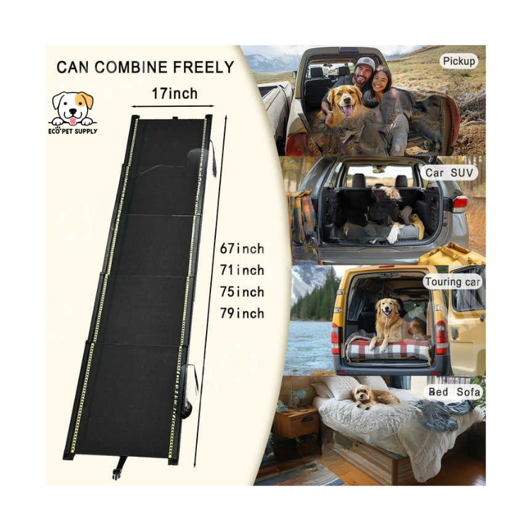 EcoPet Supplies 2025 CanboPet Outdoor Portable Telescopic Pet Ramp