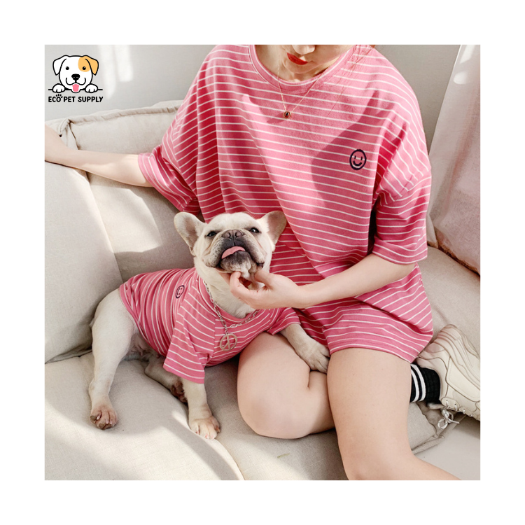 EcoPet Supplies 2025 Dog Summer T-Shirt Family Matching Outfits – Lightweight Breathable Pet Clothes for Warm Weather