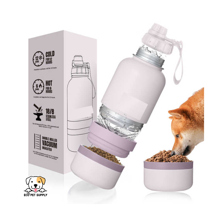 EcoPet Supplies 2025 Newest Dog Travel Water Bottle – Portable Leak-Proof Pet Water Dispenser with Foldable Bowl