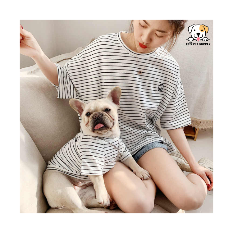 EcoPet Supplies 2025 Dog Summer T-Shirt Family Matching Outfits – Lightweight Breathable Pet Clothes for Warm Weather