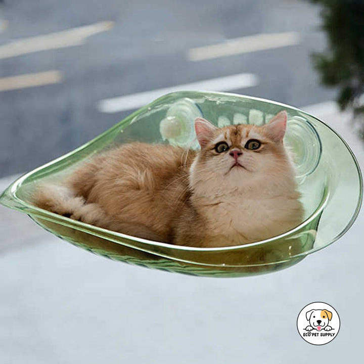 Eco Pet Supply Suspended Cat Hammock – Summer Window-Mounted Cat Bed with Strong Glass Suction Cups, Breathable Fabric, and Elevated Design for Indoor Cats