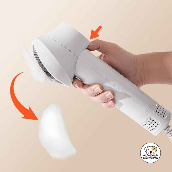 Eco Pet Supply Design Lightweight Portable LED Smart Quiet Pet Comb Handheld Blow Comb Pet Comb Cat Dog Two-in-one Grooming Supplies