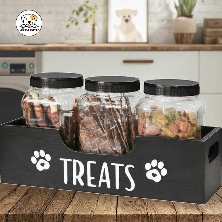 Eco Pet Supply Elegant Wooden Dog Treat Box – Stylish Storage for Fresh & Tasty Treats!