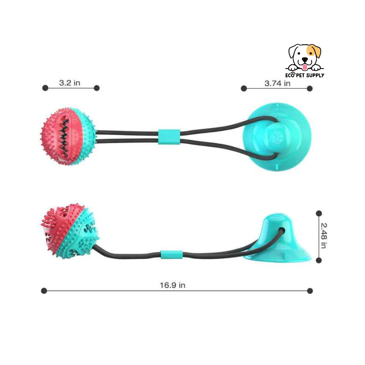 EcoPet Supplies 2025 TPR Dog Chew Toy with Durable Rope – Interactive Durable Dog Toy for Teeth Cleaning and Play