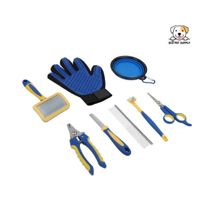 EcoPet Supplies 2025 New Year Premium Pet Grooming Set – Professional Kit with Nail Clippers, Brushes & More