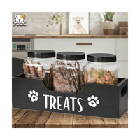 EcoPet Supplies 2025 Elegant Wooden Dog Treat Box – Stylish Storage for Fresh & Tasty Treats!