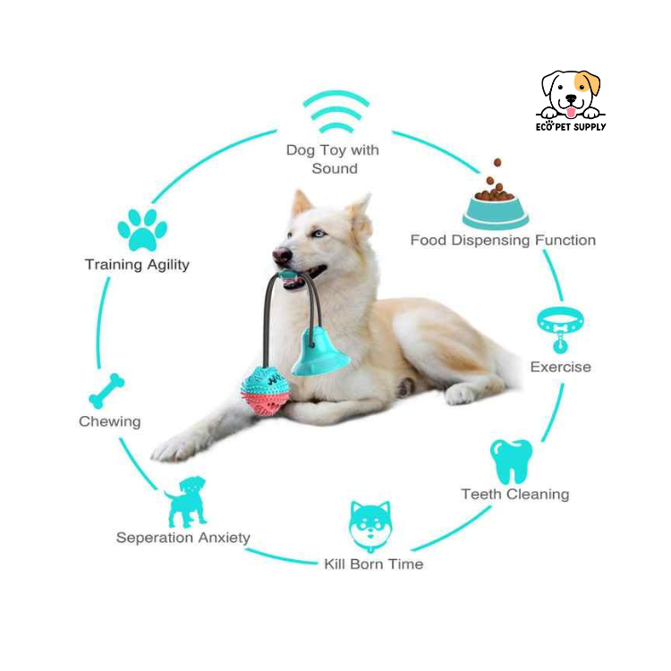 EcoPet Supplies 2025 TPR Dog Chew Toy with Durable Rope – Interactive Durable Dog Toy for Teeth Cleaning and Play
