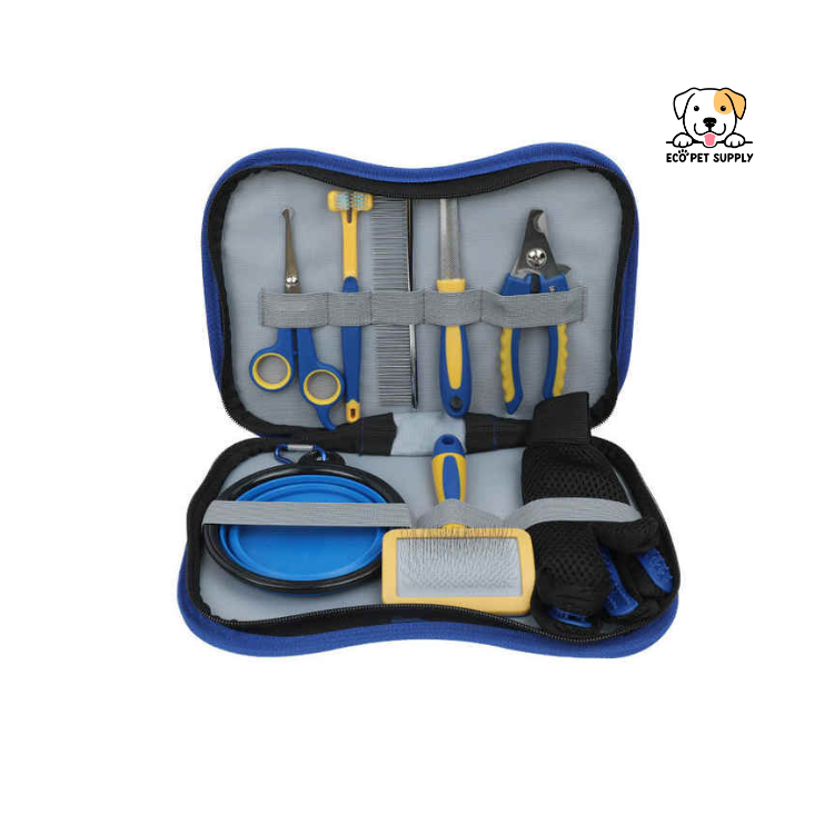 EcoPet Supplies 2025 New Year Premium Pet Grooming Set – Professional Kit with Nail Clippers, Brushes & More