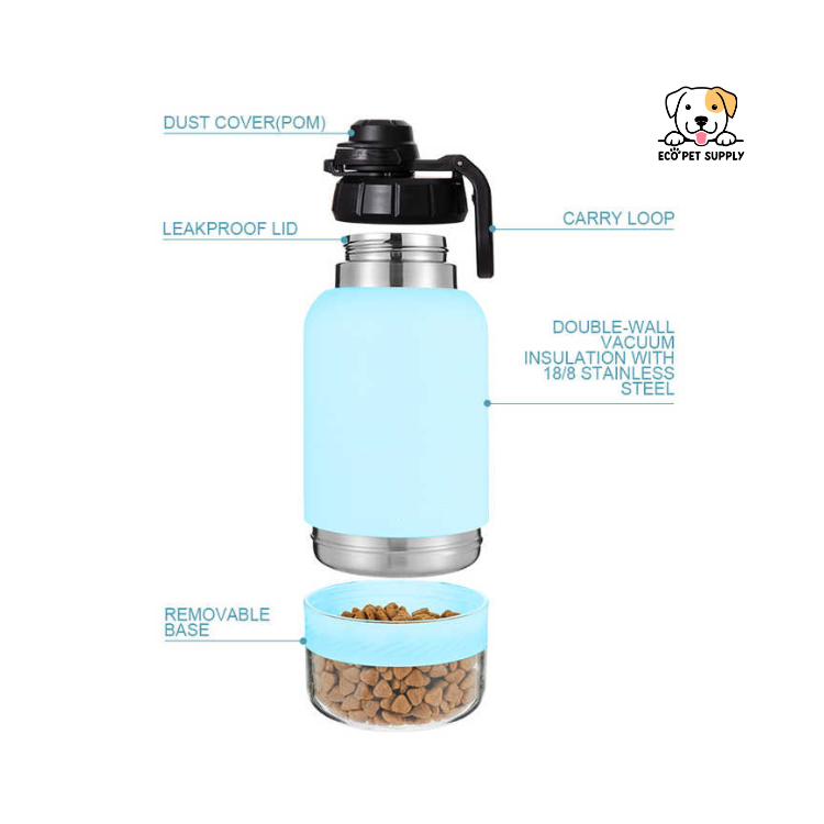EcoPet Supplies 2025 Newest Dog Travel Water Bottle – Portable Leak-Proof Pet Water Dispenser with Foldable Bowl