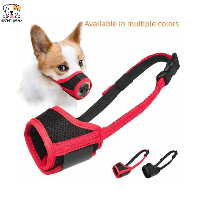 EcoPet Supplies 2025 New Soft Nylon Muzzles Anti-Bite Dog Muzzle