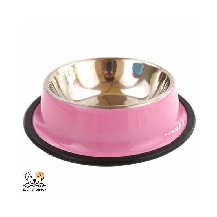 EcoPet Supplies 2025 New Arrival Pet Products Stainless Steel Pet Food Bowl – Durable, Anti-Slip Design