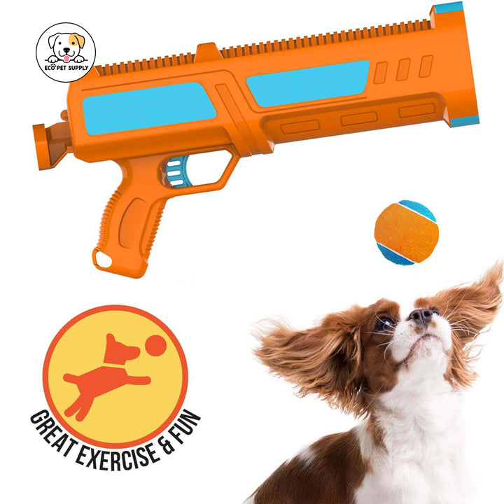 Eco Pet Supply AFP Interactive Hyper Fetch Maxi Ball Launcher – Automatic Tennis Ball Thrower for Dogs with Adjustable Distance and Rechargeable Battery