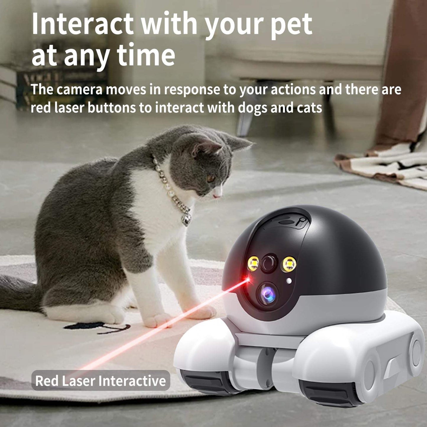 Smart 4K Dual-Camera Pet Robot with App Control