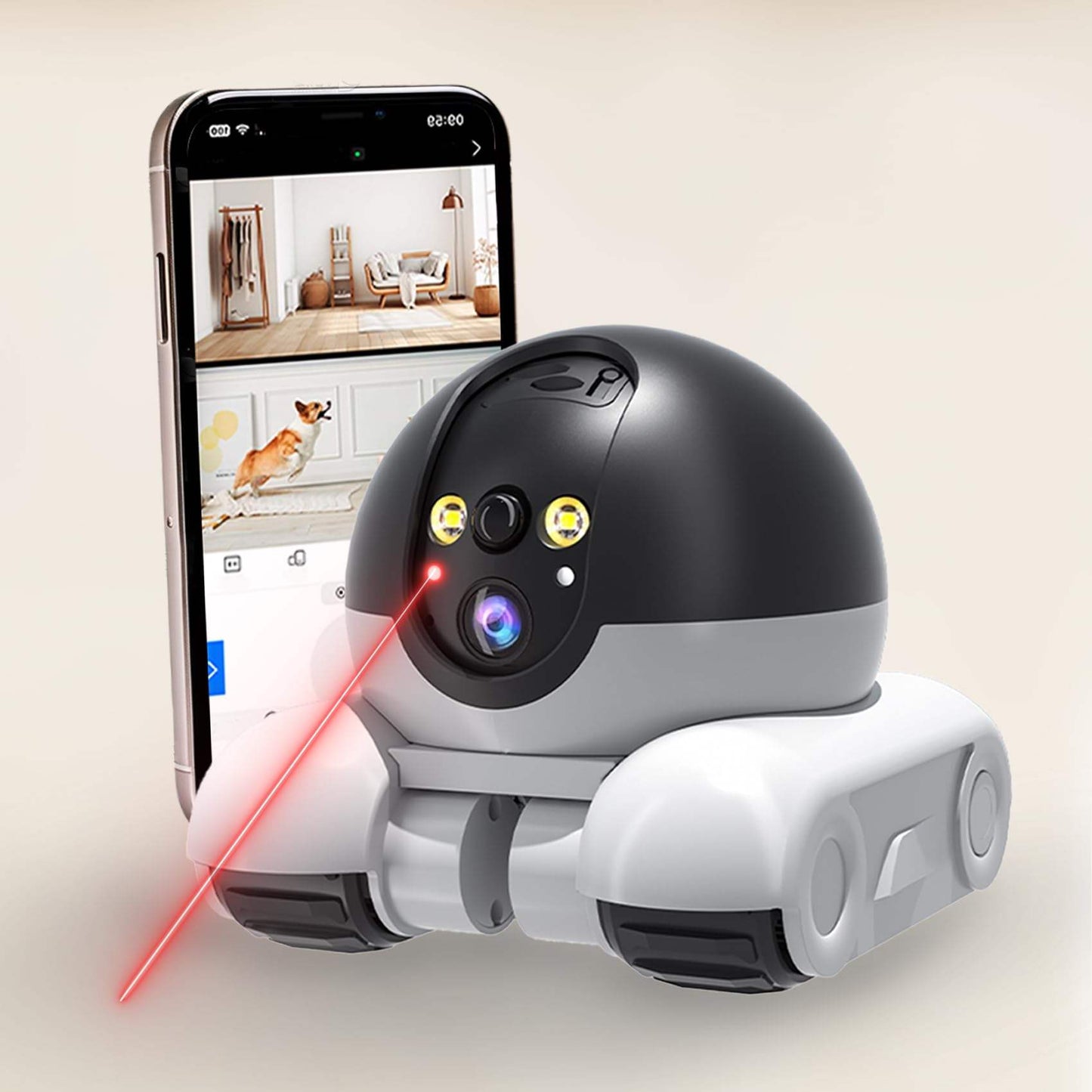 Smart 4K Dual-Camera Pet Robot with App Control