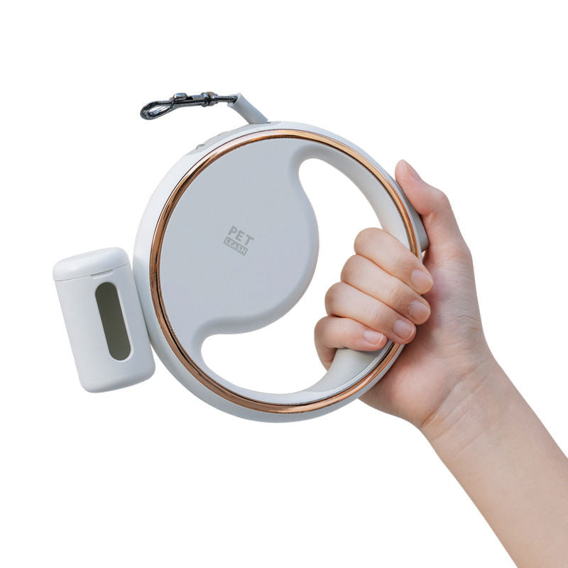 360° Tangle-Free Retractable Dog Leash with LED Light