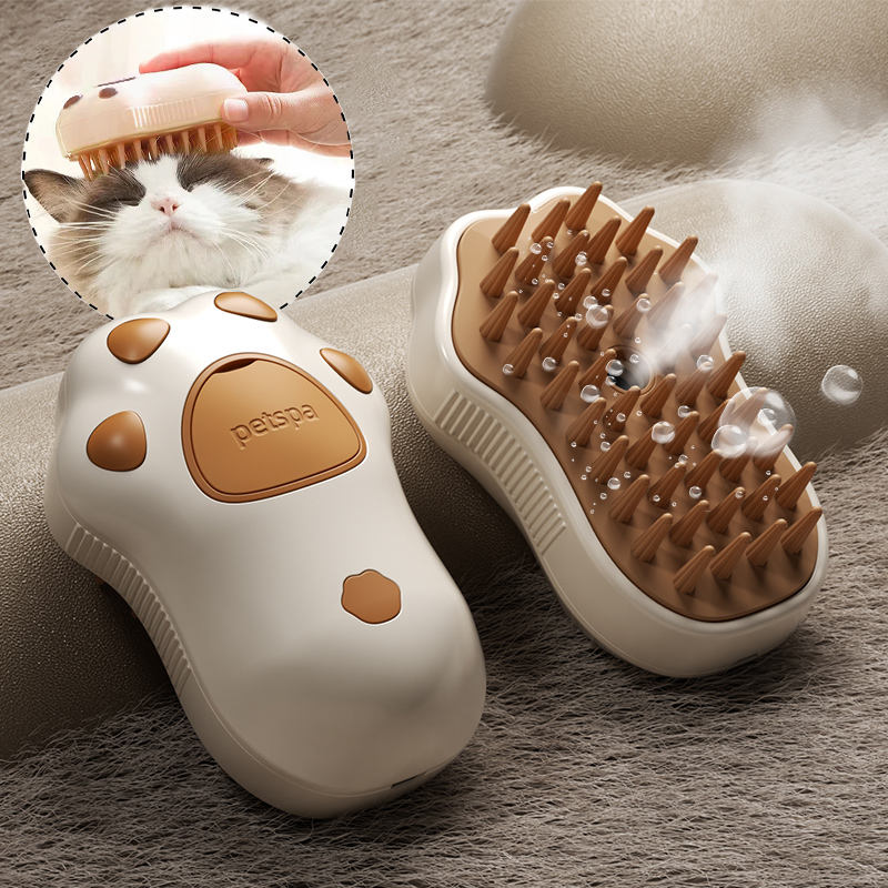 3-in-1 Pet Steam Hair Brush & Comb
