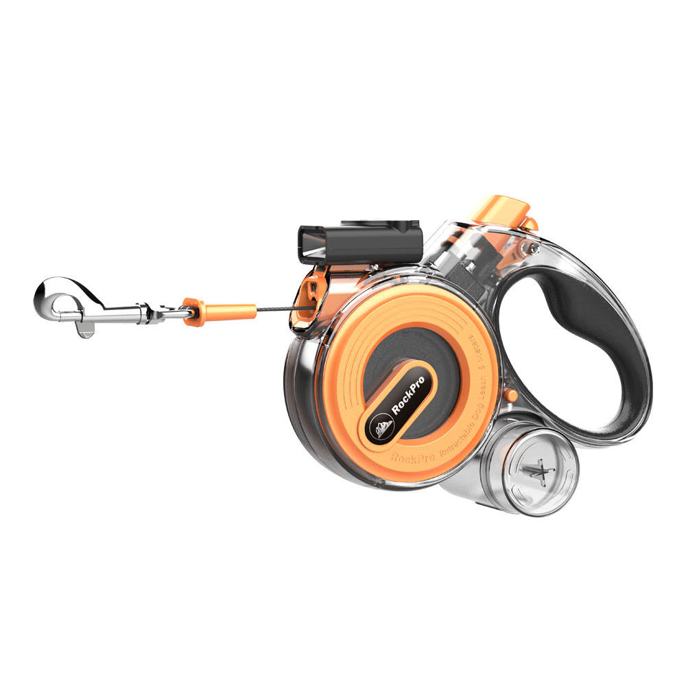 Retractable Dog Leash with LED Light & Electronic Whistle