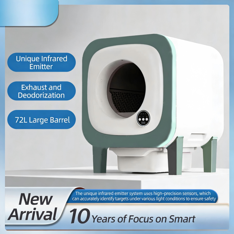 72L Smart Self-Cleaning Cat Litter Box with Camera