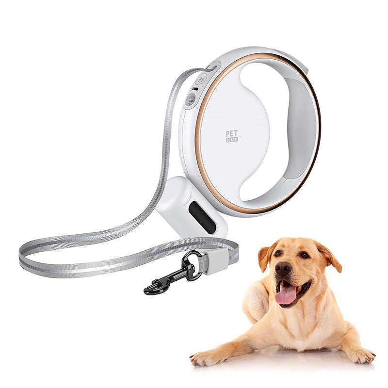 360° Tangle-Free Retractable Dog Leash with LED Light