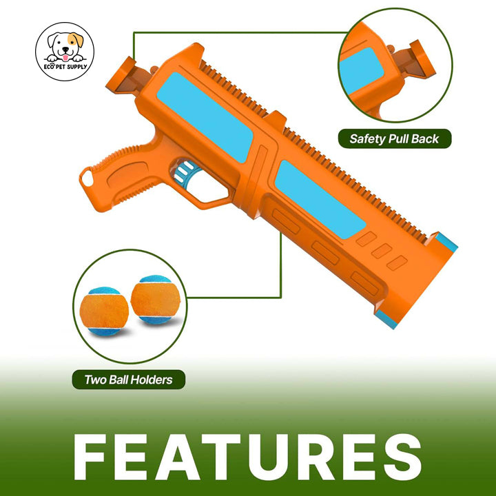 Eco Pet Supply AFP Interactive Hyper Fetch Maxi Ball Launcher – Automatic Tennis Ball Thrower for Dogs with Adjustable Distance and Rechargeable Battery