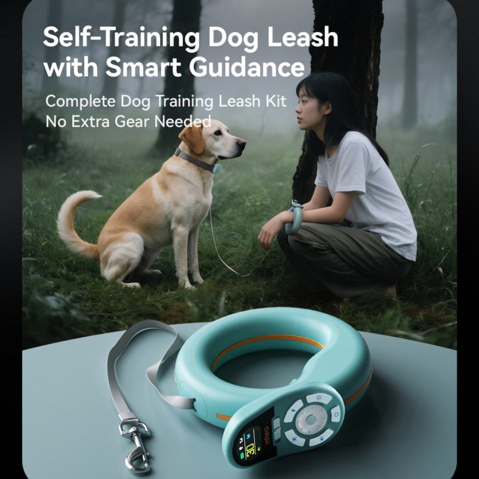 Smart Retractable Dog Training Leash with Anti-Pull Collar