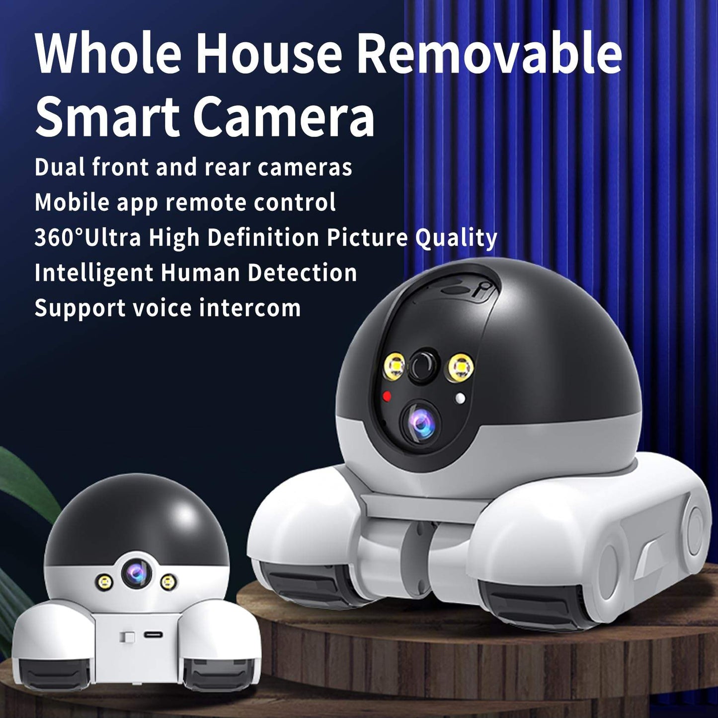 Smart 4K Dual-Camera Pet Robot with App Control