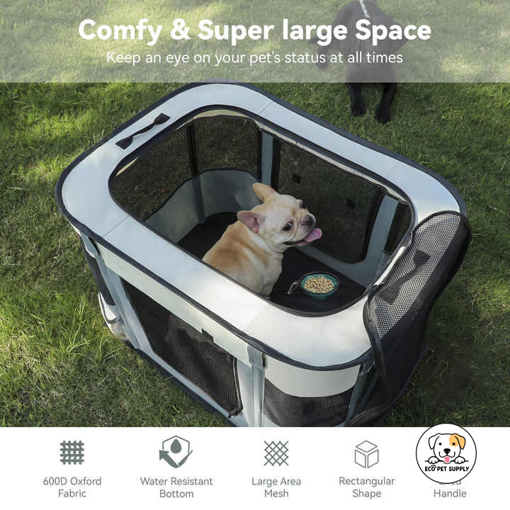 Eco Pet Supply Portable Foldable Pet Tent for Outdoor – Lightweight and Waterproof Pet Shelter for Travel and Camping