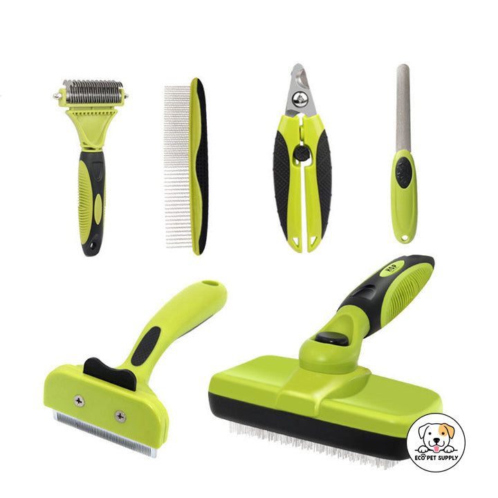 Eco Pet Supply Premium Pet Grooming Set – Professional Kit with Nail Clippers, Brushes & More