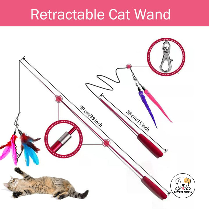Eco Pet Supply Feather & Bell Interactive Cat Wand