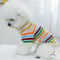Eco Pet Supply Stylish Striped Pet Sweater – Cozy, Trendy Wear for Cats and Dogs