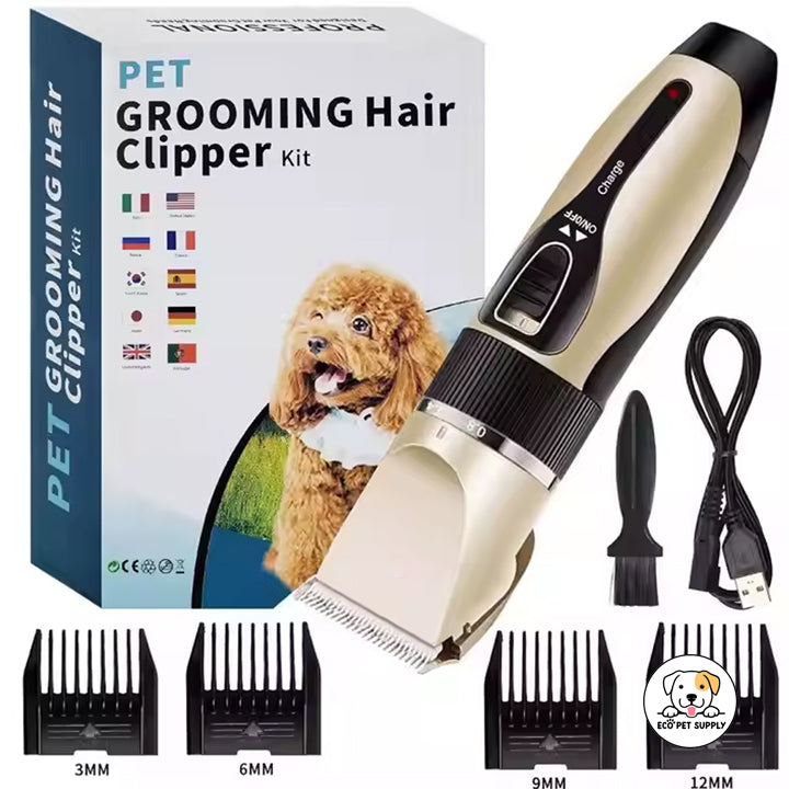 Eco Pet Supply Professional Pet Grooming Set with Electric Clipper, Nail Grinder, and Trimming Accessories for Dogs and Cats