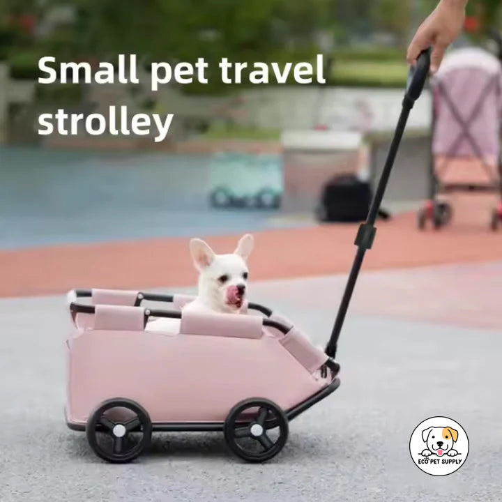 Eco Pet Supply Lightweight Foldable 4-Wheel Pet Stroller