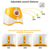 Eco Pet Supply Interactive Fetch Tennis Ball Launcher – Automatic Dog Toy with Adjustable Launch Distance and Rechargeable Battery for Endless Playtime Fun