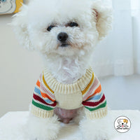 Eco Pet Supply Stylish Striped Pet Sweater – Cozy, Trendy Wear for Cats and Dogs