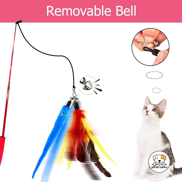 Eco Pet Supply Feather & Bell Interactive Cat Wand