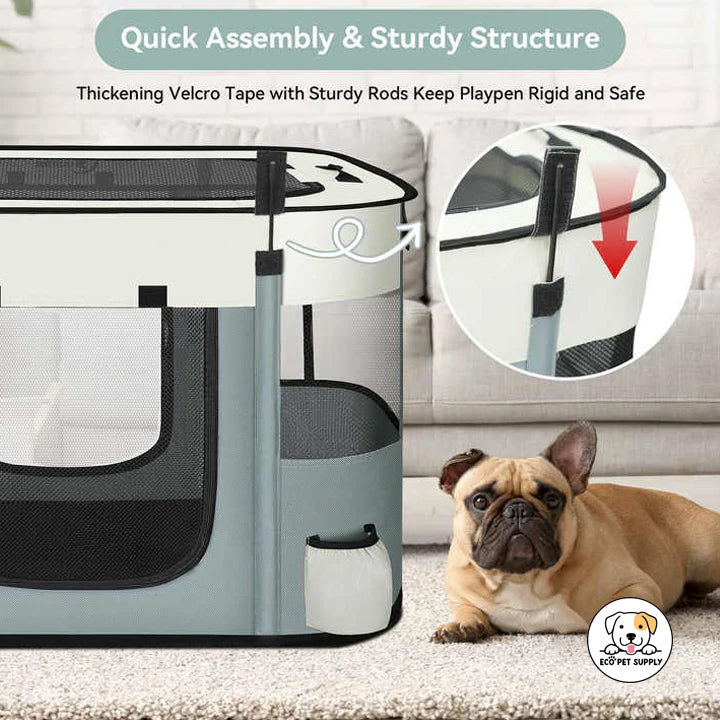 Eco Pet Supply Portable Foldable Pet Tent for Outdoor – Lightweight and Waterproof Pet Shelter for Travel and Camping