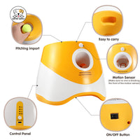 Eco Pet Supply Interactive Fetch Tennis Ball Launcher – Automatic Dog Toy with Adjustable Launch Distance and Rechargeable Battery for Endless Playtime Fun