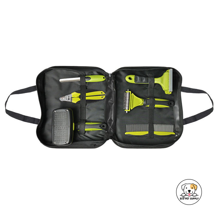 Eco Pet Supply Premium Pet Grooming Set – Professional Kit with Nail Clippers, Brushes & More