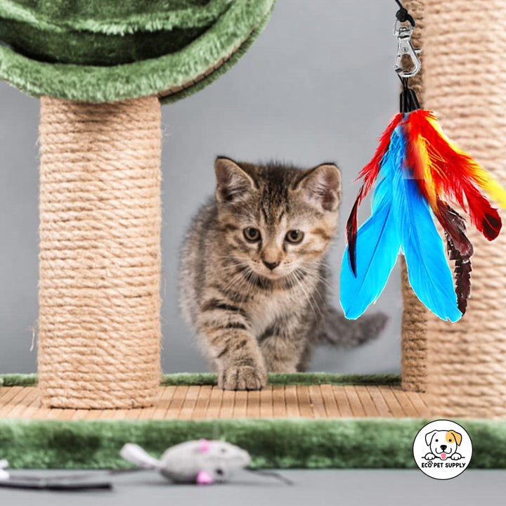 Eco Pet Supply Feather & Bell Interactive Cat Wand