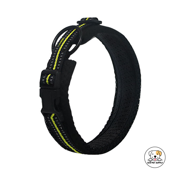 Eco Pet Supply Dog Collar – Adjustable Reflective Nylon Pet Collar with Quick Release Buckle