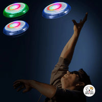 Eco Pet Supply Unisex Rechargeable LED Flying Disc – 36 RGB LEDs, Motion Sensor, USB-C Charging, Waterproof, 175g Ultimate Frisbee for Outdoor Night Play