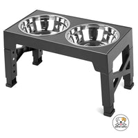 Eco Pet Supply Cottage‑Look Black Pet Bowl Stand
