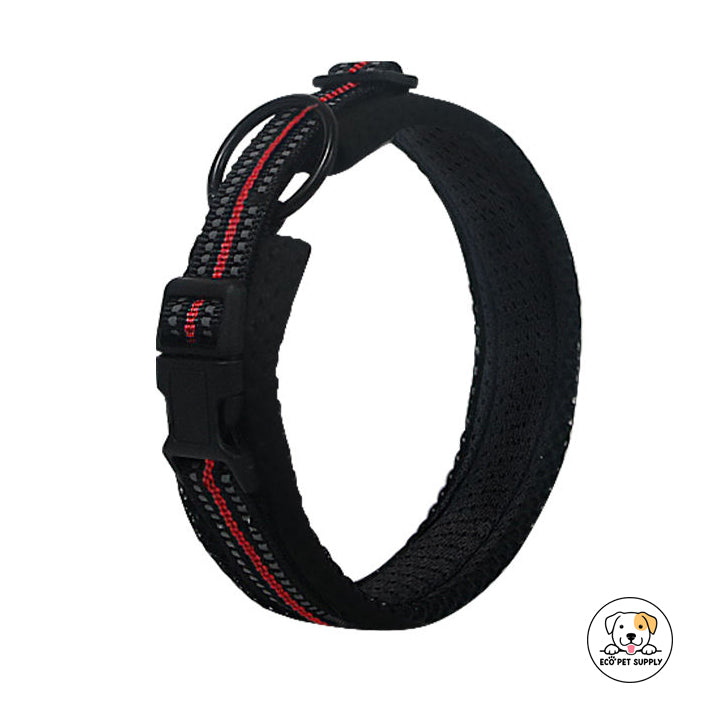 Eco Pet Supply Dog Collar – Adjustable Reflective Nylon Pet Collar with Quick Release Buckle