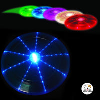 Eco Pet Supply Unisex Rechargeable LED Flying Disc – 36 RGB LEDs, Motion Sensor, USB-C Charging, Waterproof, 175g Ultimate Frisbee for Outdoor Night Play