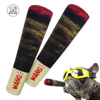 Eco Pet Supply Plush Pet Chew Toy – Durable, Squeaky, and Interactive Dog Toy for Aggressive Chewers with Novelty Cigar Design